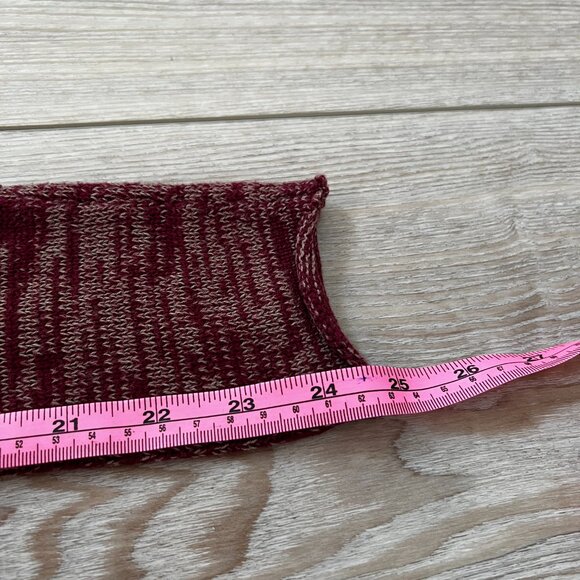 🍇Tea n Rose Tan Red rose-tan knitted Boho Fringe Cardigan 100% Cotton Com… - Picture 5 of 10